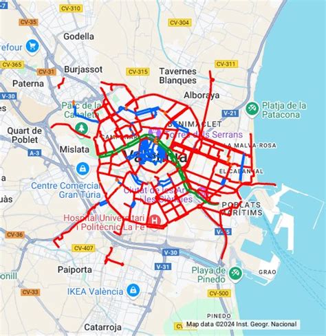 mapa carril bici valencia|Carriles bici en Valencia: mapas y calles